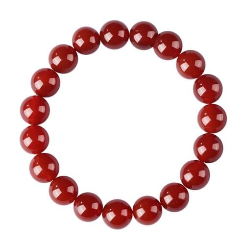 Natural Red Agate Bracelet for Women Lucky Beads Chalcedony Buddhist Prayer Beads