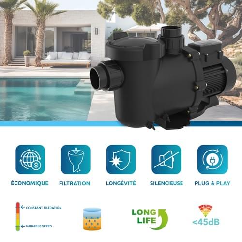 Pompe piscine Onduline 1,5 CV Monophasé 230V-50Hz