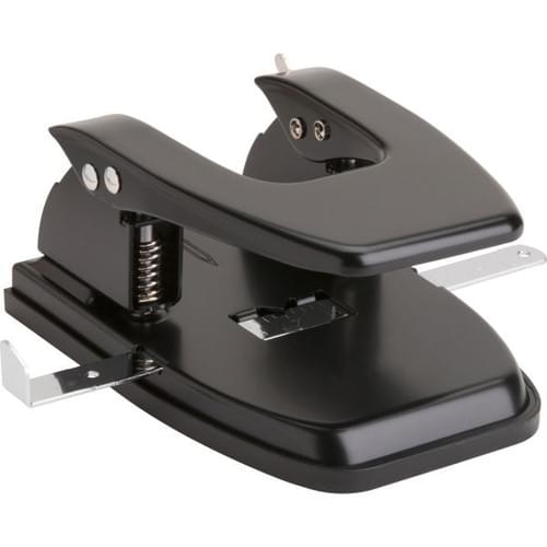 Business Source Heavy-duty Hole Punch - 2 Punch Head(s) - 30 Sheet of 20lb Paper - 1/4" Punch Size -