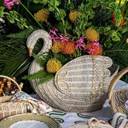 Provence Rattan Swan Basket