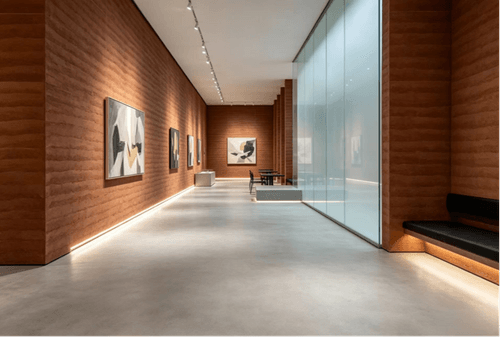 Fine rammed earth board