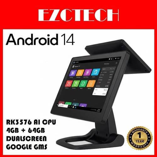 EZCTECH A1502B PRO 15.6+11.6 DUAL SCREEN ANDROID14 8+128