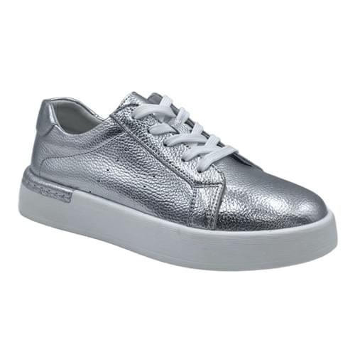 SKW-HE034-Silver Leather Sneakers Xuanfeng