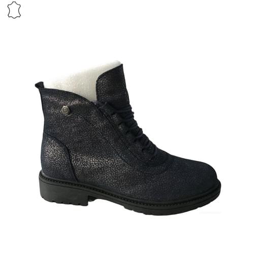 BTW-IA042-Womens Black Ankle Boots Leather