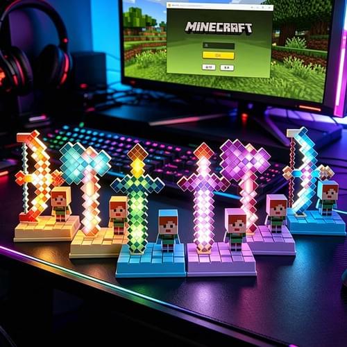 Minecraft Diamond Sword Light-Up Weapon & Desk Lamp