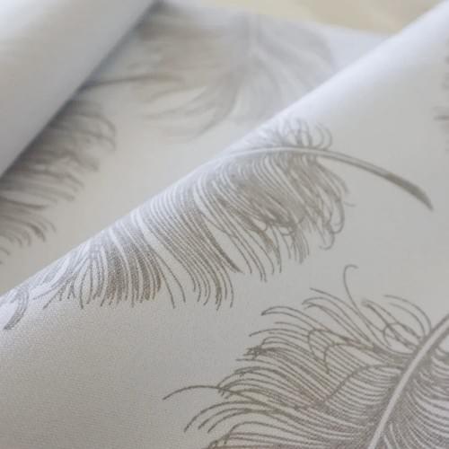 Feather Print Total Blackout Curtain Fabric