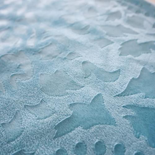 3D Floral Embossed Short Plush Upholstery Fabric