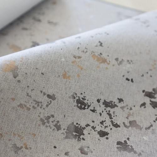 100% Blackout Silicone Abstract Ink Splash Curtain Fabric