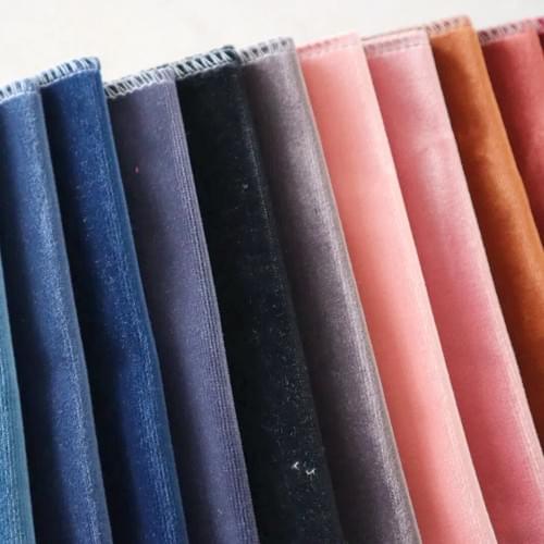 Matte Finish Poly Cotton Mosa Velvet Upholstery Sofa Fabric