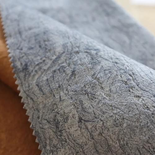 Embossed Printed Faux Suede Fabric for Luxury Home Decor