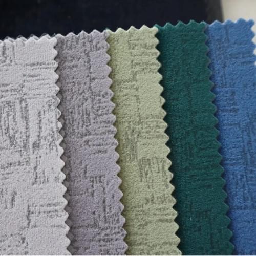 Geometric Grid Embossed Mosha Velvet Upholstery Fabric