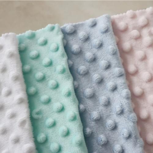 Ultra Soft Dot Minky Plush Fabric Baby Blankets Toy