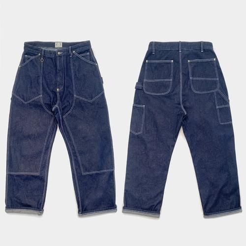 ZEN INDUSTRYS WORKWARE INDIGO DENIIM WORKER PANT - DARK BLUE