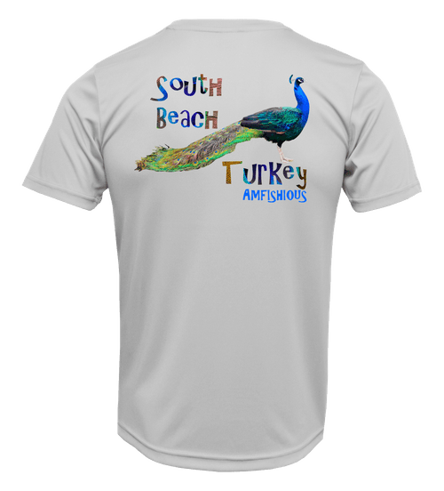 AMFISHIOUS - UPF 50 - Men's - Short Sleeve - Silver - South Beach Turkey