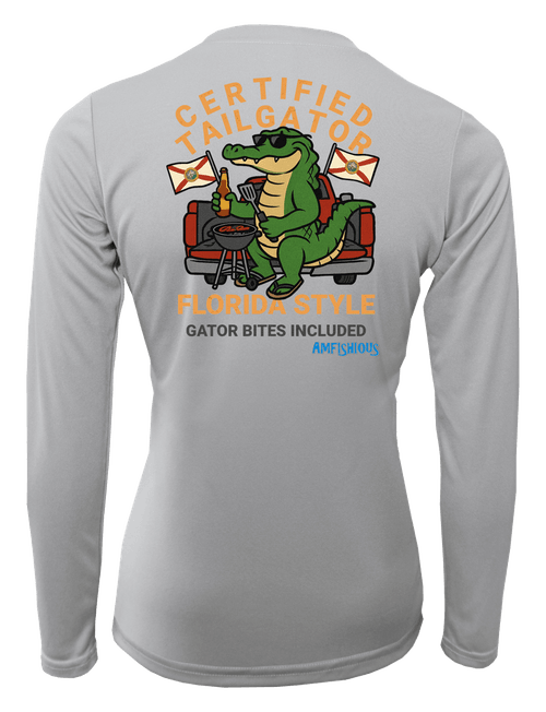 AMFISHIOUS - UPF 50 - Women's - Long Sleeve - Silver - Certified TailGator
