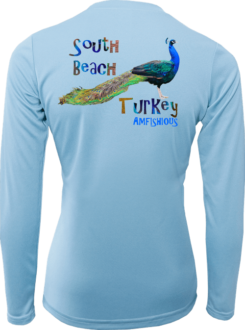 AMFISHIOUS - UPF 50 - Women's - Long Sleeve - Ice Blue - South Beach Turkey