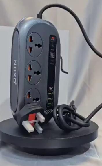 3 Way Extension Lead with USB C, Power Strip with 3 USB Ports & 1 USB-C Fast Charger