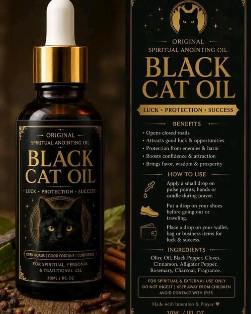 BLACK CAT OIL - Luck, protection & Oil