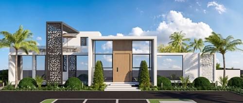 Ghana Ultra-Luxury Detached Villa | Minimalist Large Flat Villa with Wood & Stone Elements 1