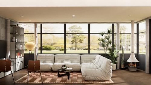 Warm Wood Crafted Transparent Private Residence