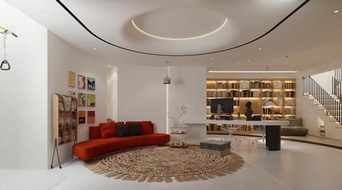 Basement of Chengdu Huaqiian Court | Complete Functional Design with Dual Suites for Study and Recep