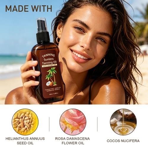Sunless Tanning Oil with Coconut Oil