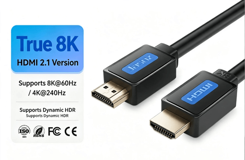 8K HDMI 2.1 High‑Speed Cable | 48Gbps, Dynamic HDR Support