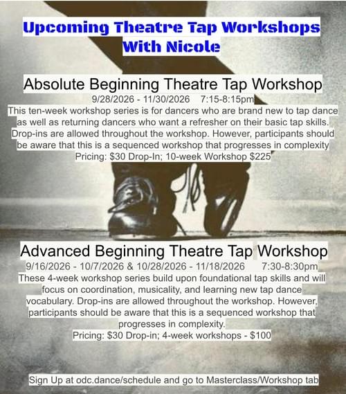Advanced Beginning Theatre Tap Workshop