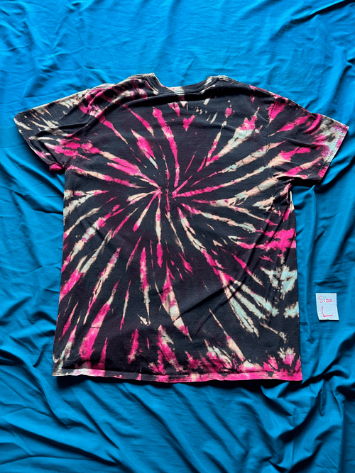Cosmic Reverse Tie Dye Spiral Pattern