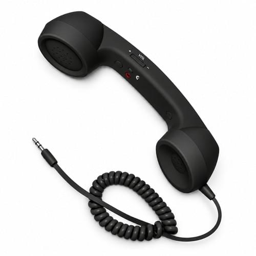 569 3.5mm Retro Phone Handset Black