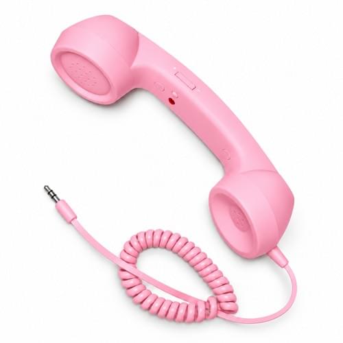 569 3.5mm Retro Phone Handset Pink