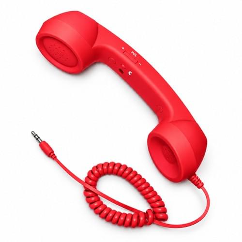 569 3.5mm Retro Phone Handset Red