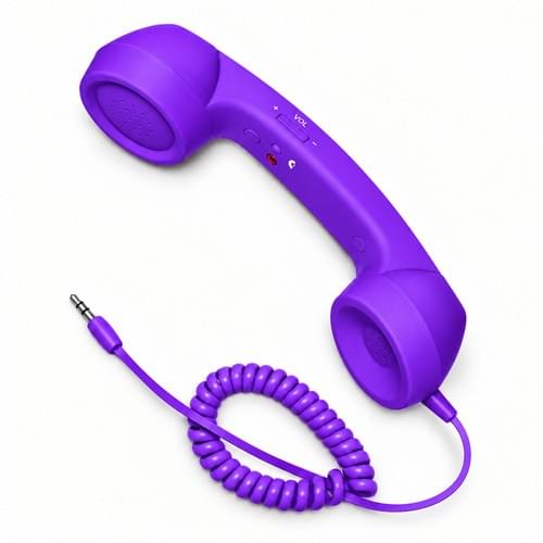 569 3.5mm Retro Phone Handset Purple