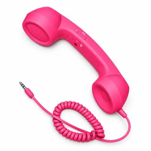 569 3.5mm Retro Phone Handset Fuchsia