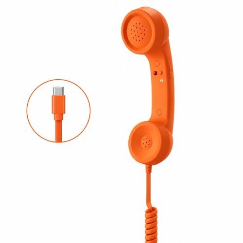 569 USB Type-C Retro Phone Handset Orange