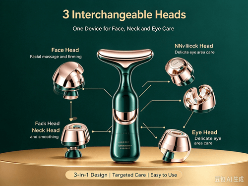 3-in-1 Face, Neck & Eye Beauty Device | Anti-Wrinkle Skin Tightening Massage Device