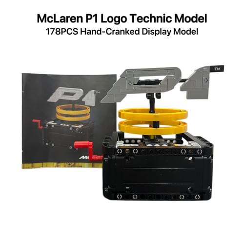 McLaren P1 Logo Technic Building Blocks 178PCS Hand-Cranked Movable Display Model Gift
