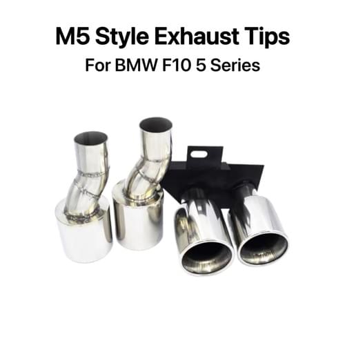 BMW F10 5 Series M5 Style Fake Quad Exhaust Tips Bolt On