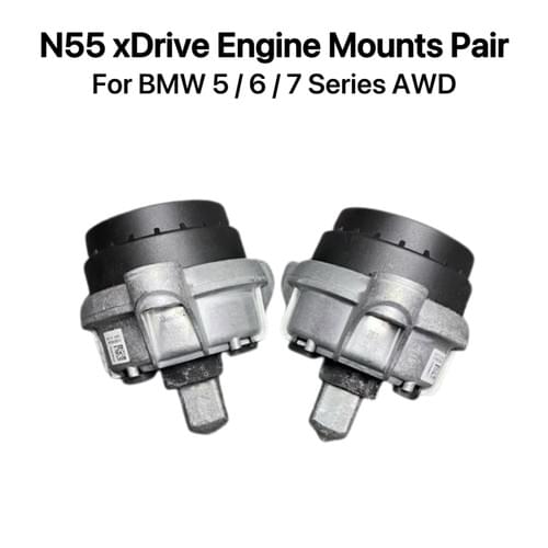 Engine Mounts Pair for BMW N55 xDrive | Fits F07 F10 F11 F12 F13 F02 | 535i 640i 740Li AWD