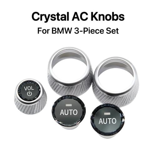 3PCS Crystal Climate Control Knob Set | Premium Pearl Chrome | For BMW F & G Chassis