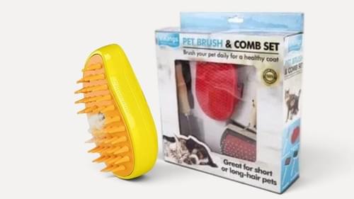 Pack DUO PETSPA™ – Brosse brumisante + Kit de toilettage Vikings 3-en-1 pour chien et chat