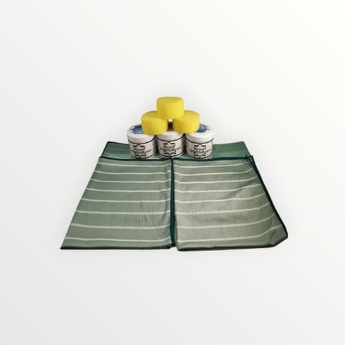 Lot de 3 crèmes rénove cuir et 4 pièces bambou brillante pro