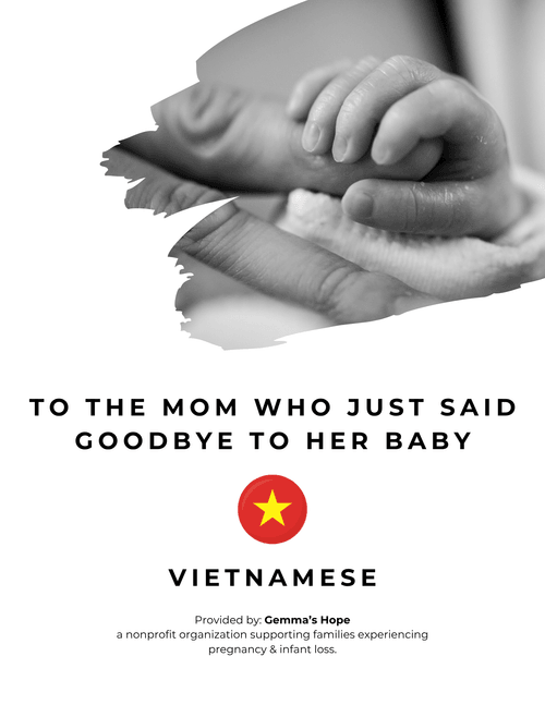 VIETNAMESE Bereavement Resources + Support for Families | Digital Download, Ready to Print