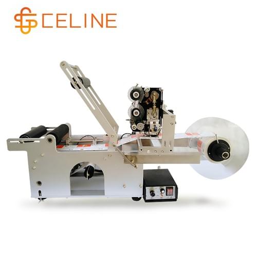 Semi Automatic Round Bottle Labeling Machine with Code Printer