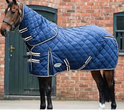 Heavy Weight Waterproof Combo Turnout Winter Horse Blanket with Neck Cover (400g Fill)