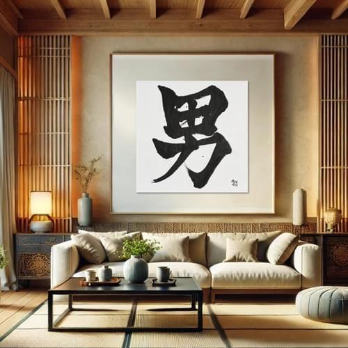 Limited Edition Calligraphy Art- Man (男) | otoko