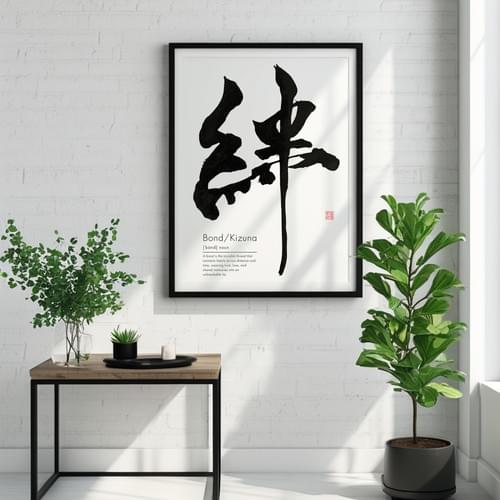 Kizuna Bond - Japanese Calligraphy Wall Art | Digital Download
