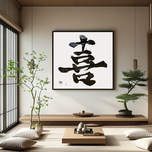 Limited Edition Calligraphy Art- 喜 (Joy)