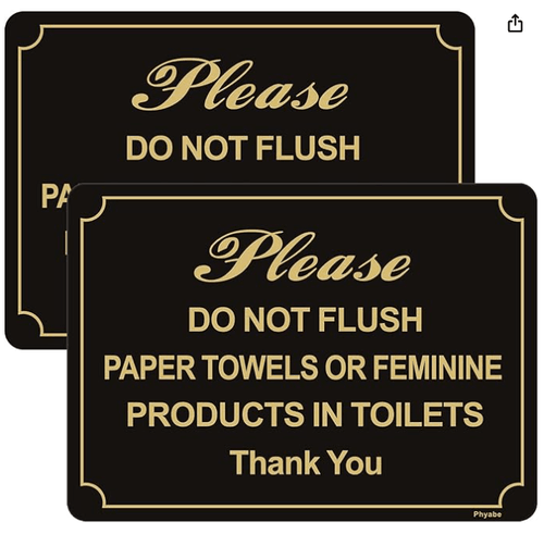 Install Two Toilet Signs