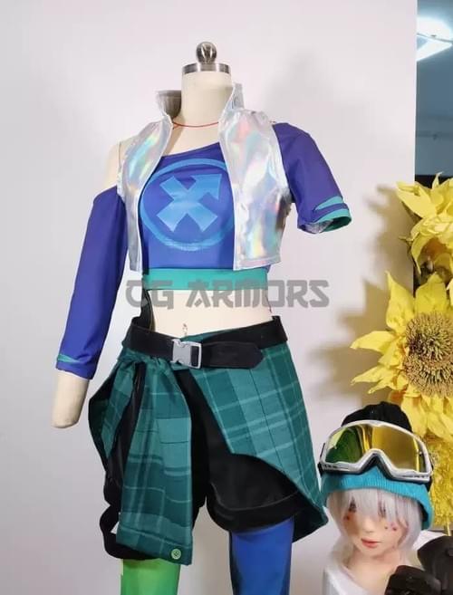 League of Legends Chromacrash Jinx Skin Cosplay Costume